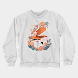 Piano and Flowers Crewneck Sweatshirt